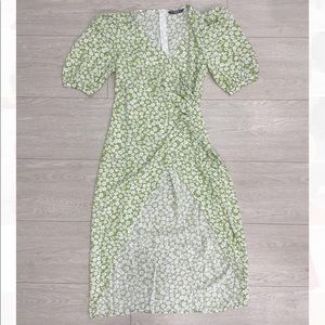 Floral open leg dress